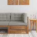 Outdoor Ecksofa Massivholz Akazie Natur