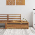 Outdoor Endsofa Natur 115 x 83 x 73 cm Massivholz Akazie