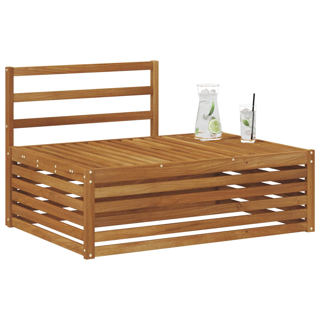 Outdoor Endsofa Natur 115 x 83 x 73 cm Massivholz Akazie