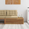 Outdoor Endsofa 3 Stück Natur und Beige 115 x 83 x 73 cm