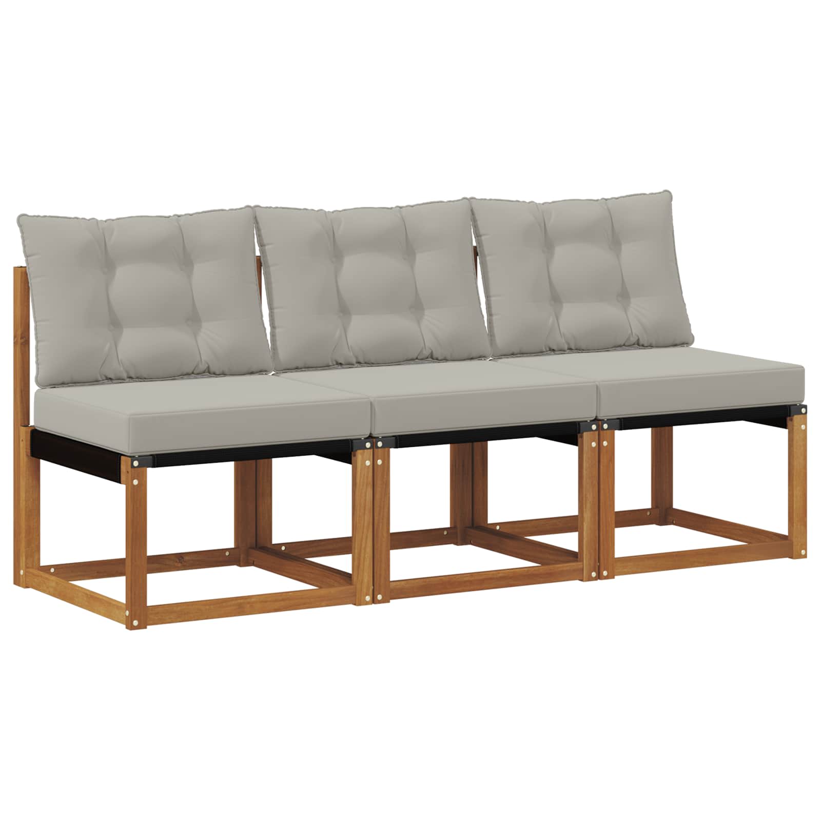 3 Stück Outdoor Mittelsofa