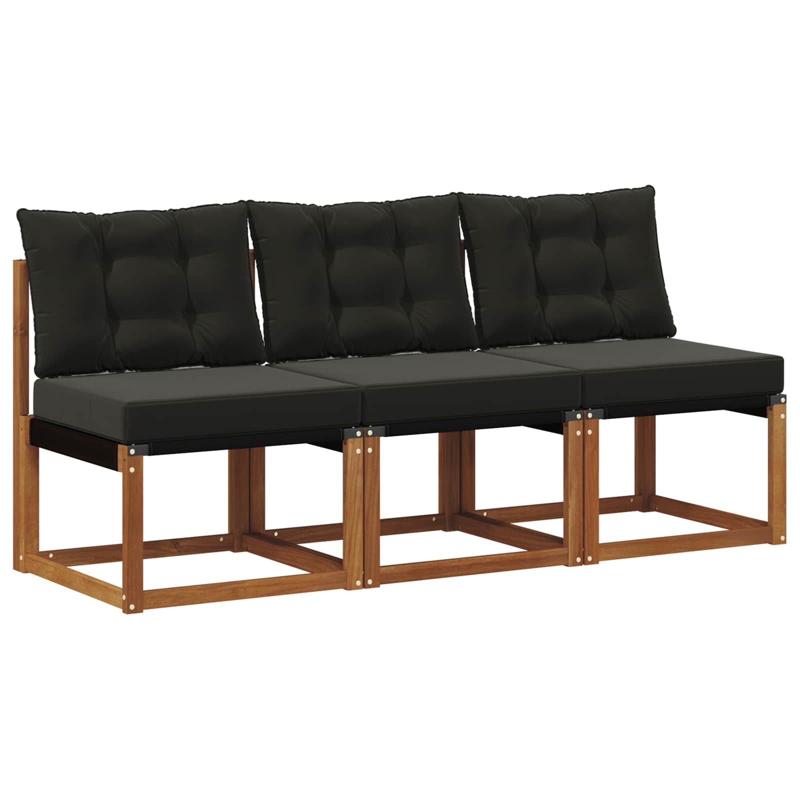 3 Stück Outdoor Mittelsofa