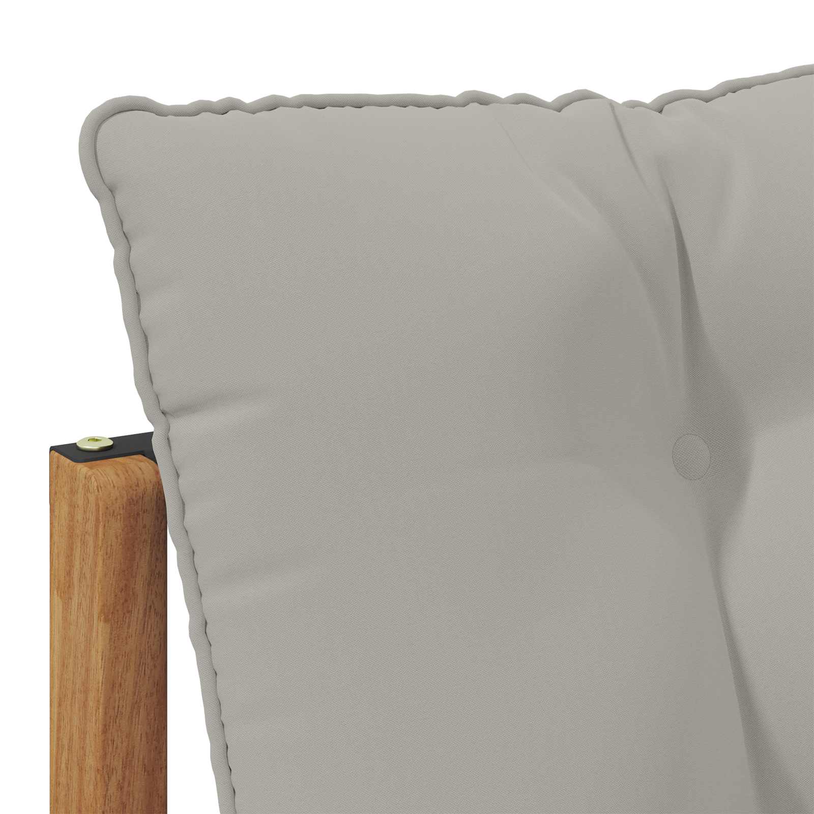 Outdoor Mittel- und Ecksofa mit Kissen 2 Stück Natur