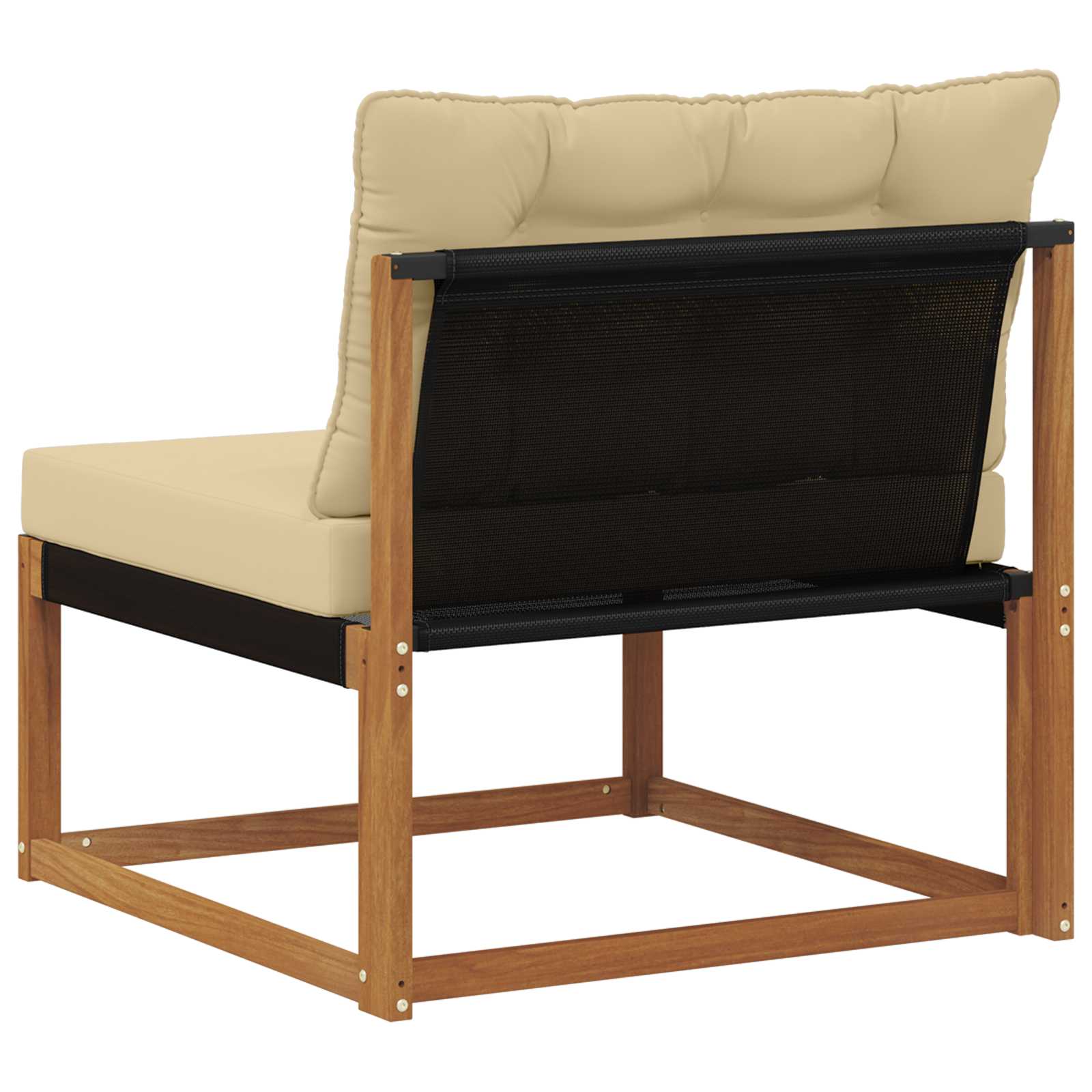 Sectional Sofa Einheiten Massives Akazienholz und Textilene