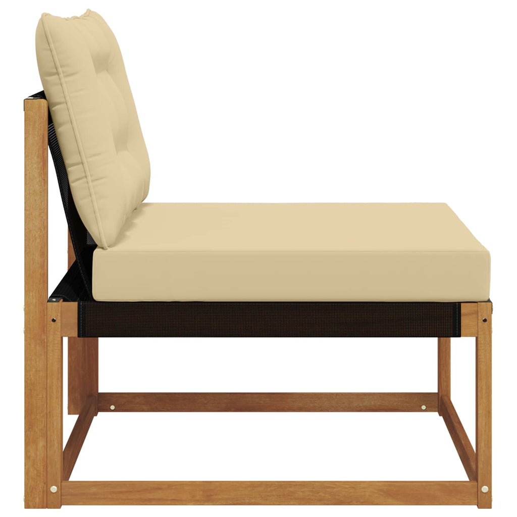 Sectional Sofa Einheiten Massives Akazienholz und Textilene