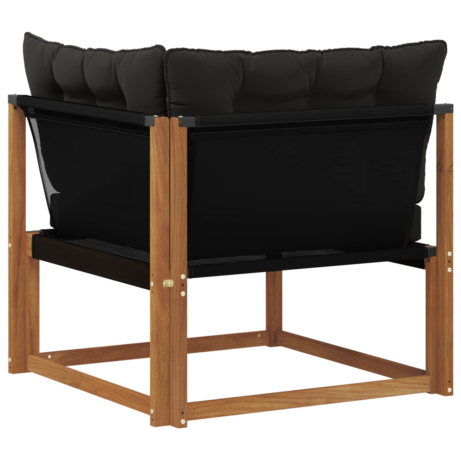 Outdoor Ecksofa Massives Akazienholz und Textilene Natur
