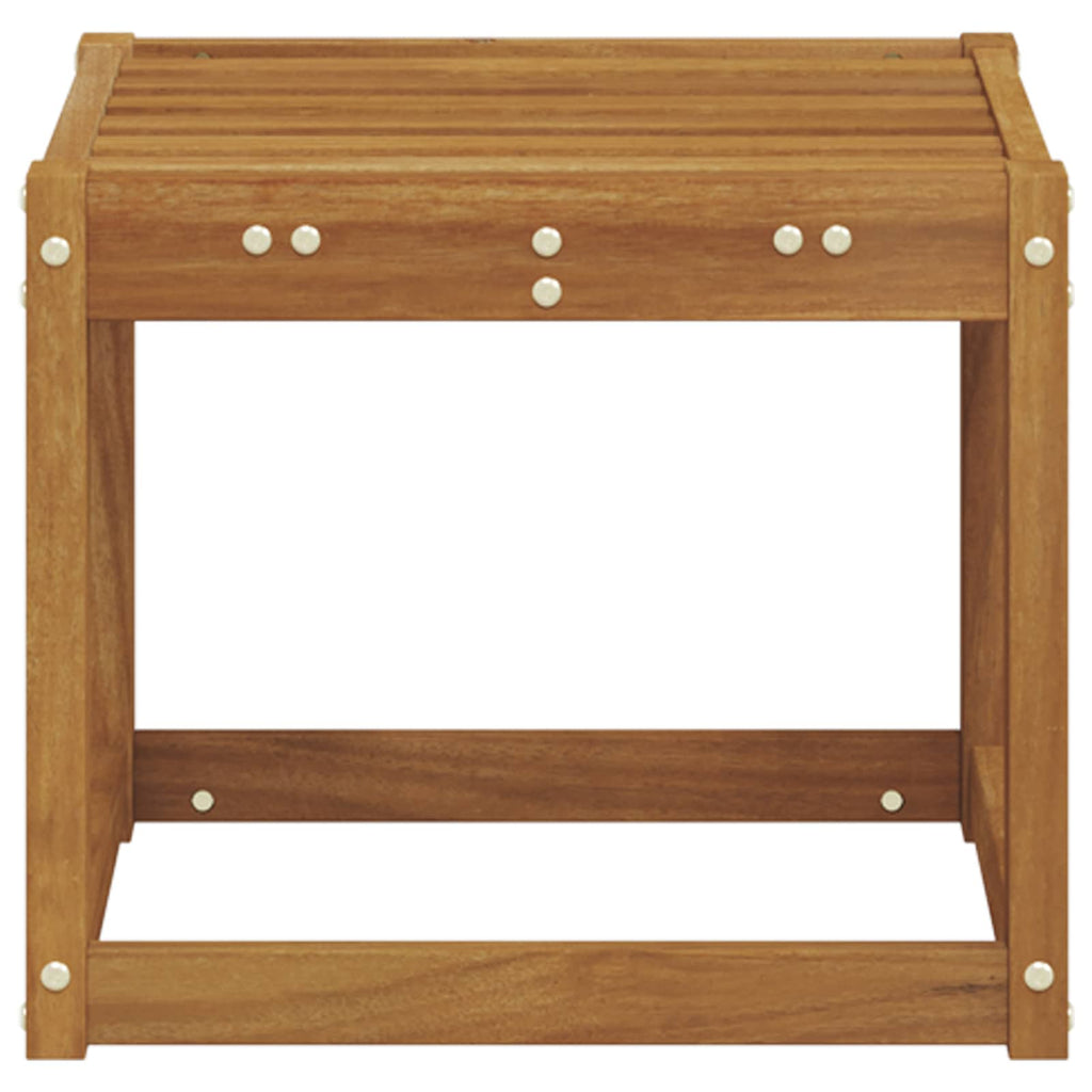 Hocker Bank Natur 43 x 43 x 37 cm Massivholz Akazie