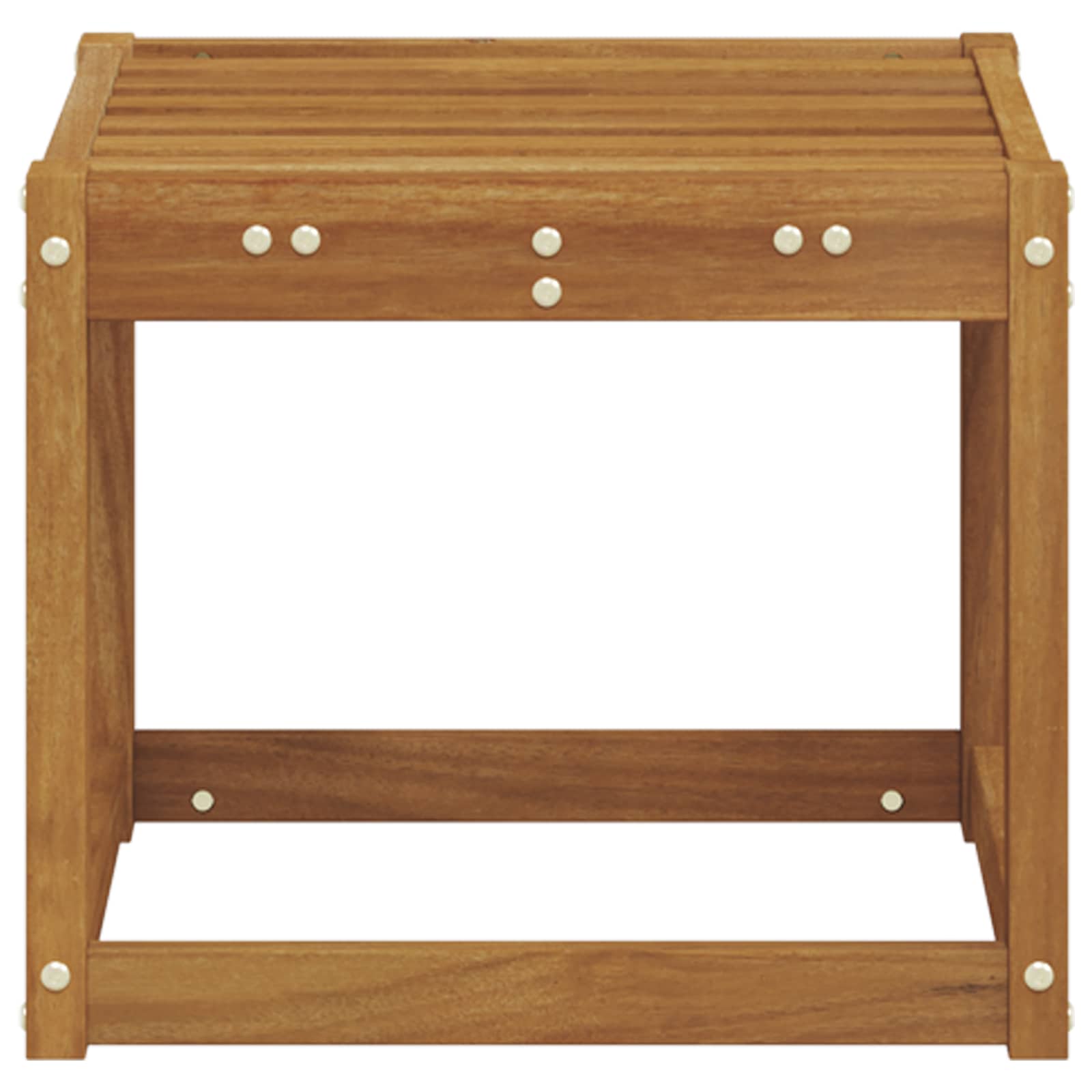 Hocker Bank Natur 43 x 43 x 37 cm Massivholz Akazie