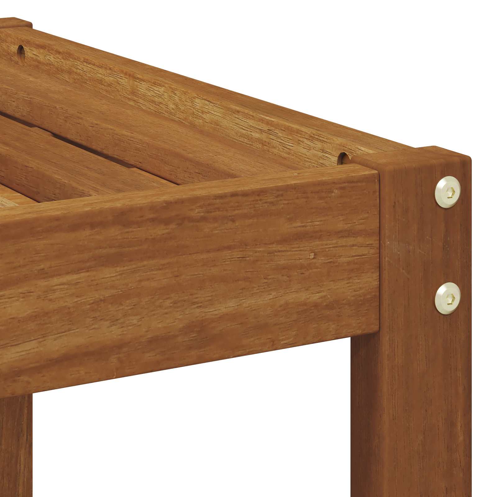 Outdoor Hocker Bank Natur 79 x 43 x 37 cm Massivholz Akazie