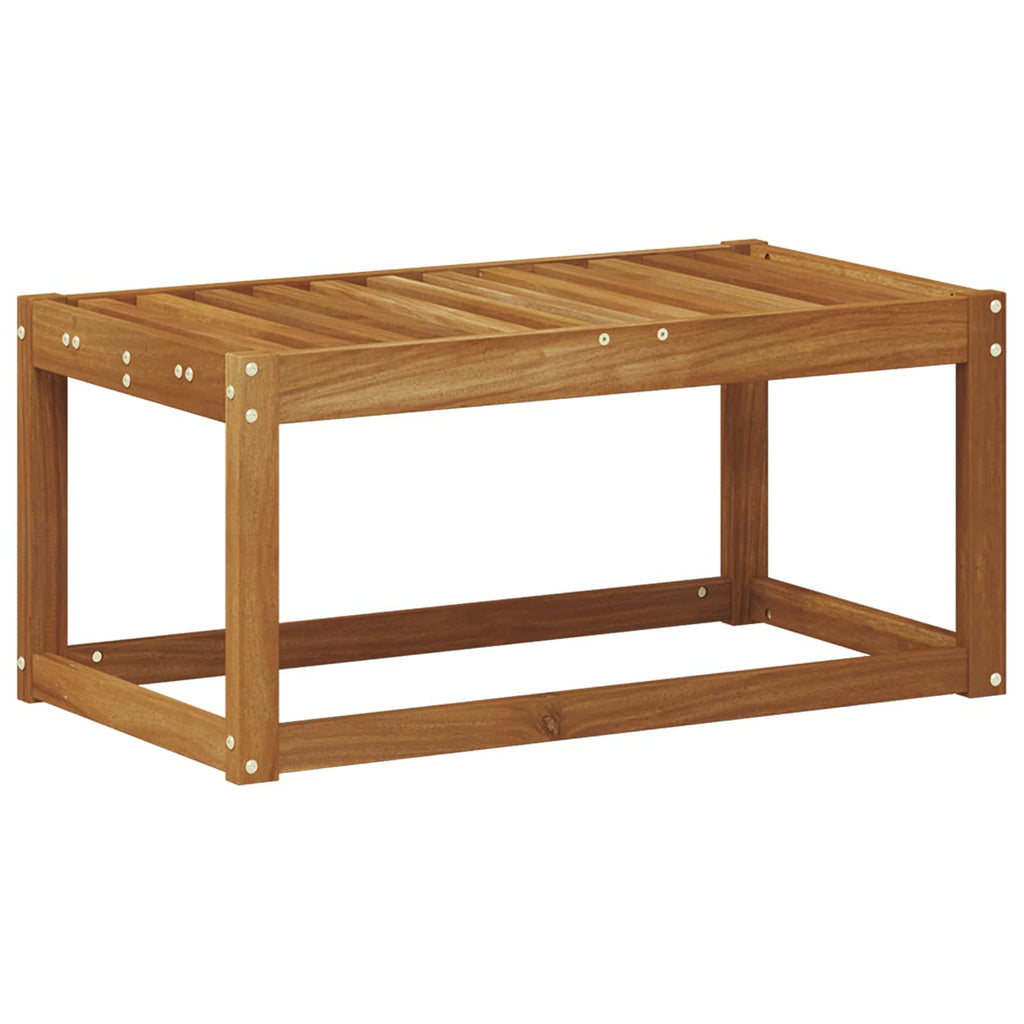 Outdoor Hocker Bank Natur 79 x 43 x 37 cm Massivholz Akazie
