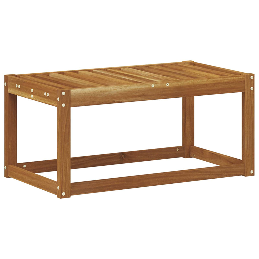Outdoor Hocker Bank Natur 79 x 43 x 37 cm Massivholz Akazie