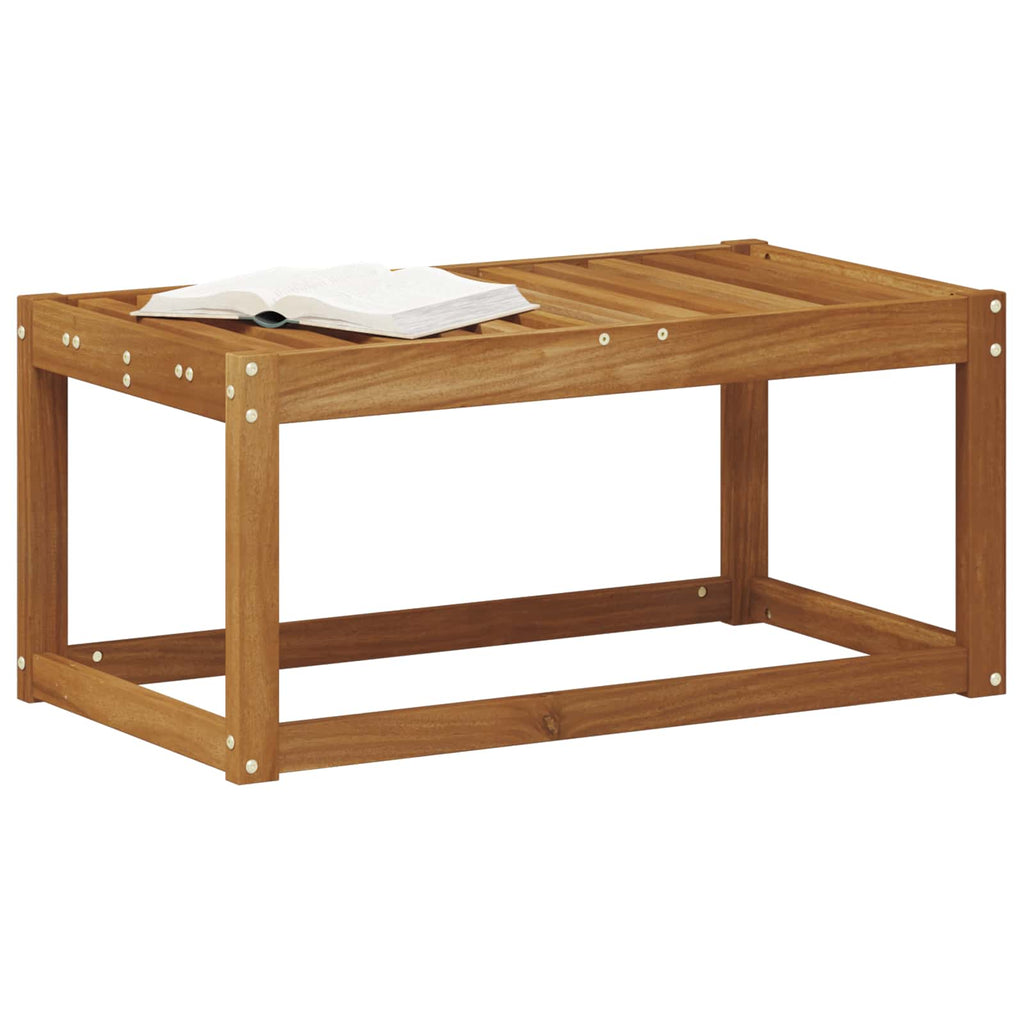 Outdoor Hocker Bank Natur 79 x 43 x 37 cm Massivholz Akazie