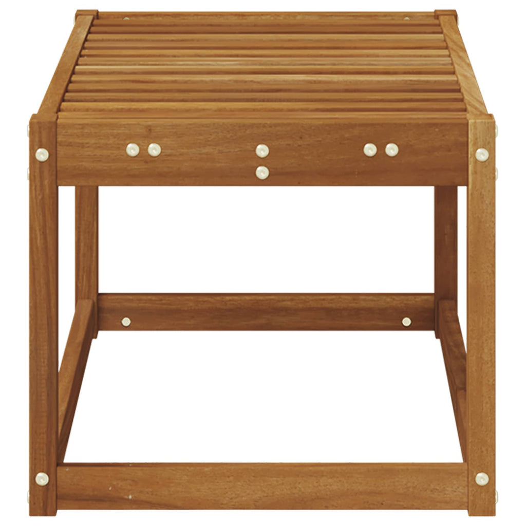 Outdoor Hocker Bank Natur 79 x 43 x 37 cm Massivholz Akazie