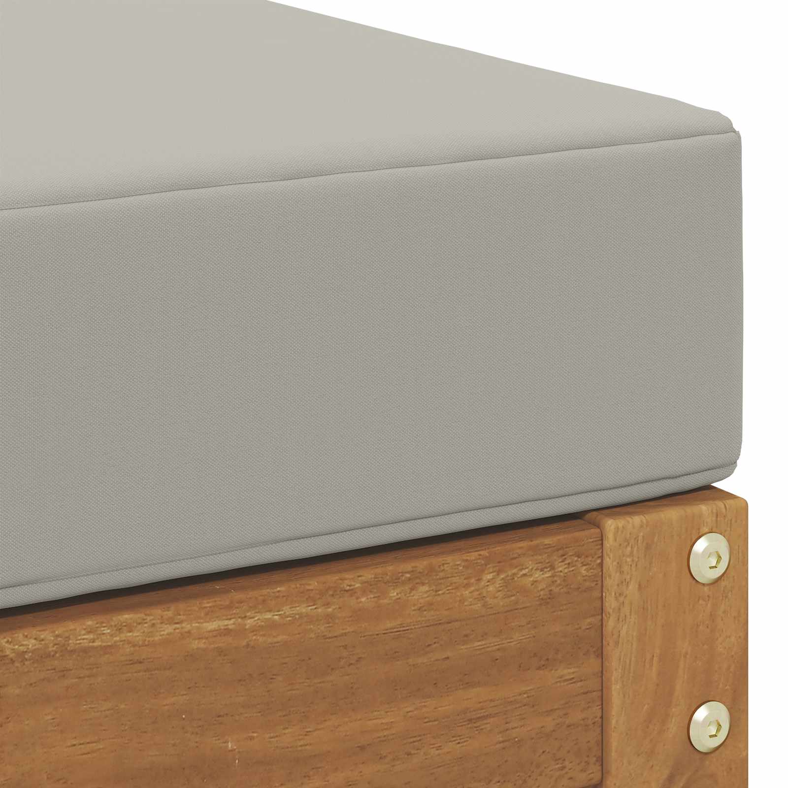 Outdoor Hocker Bank Massivholz Akazie Natur