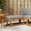 Outdoor Hocker Bank Massivholz Akazie Natur
