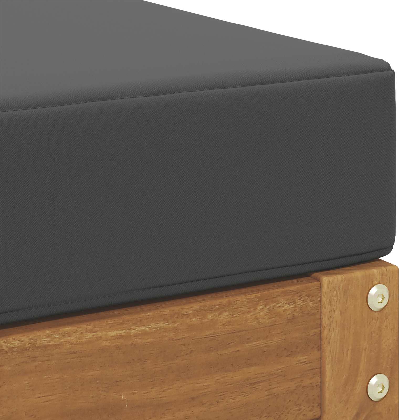 Outdoor Hocker Bank Massivholz Akazie Natur