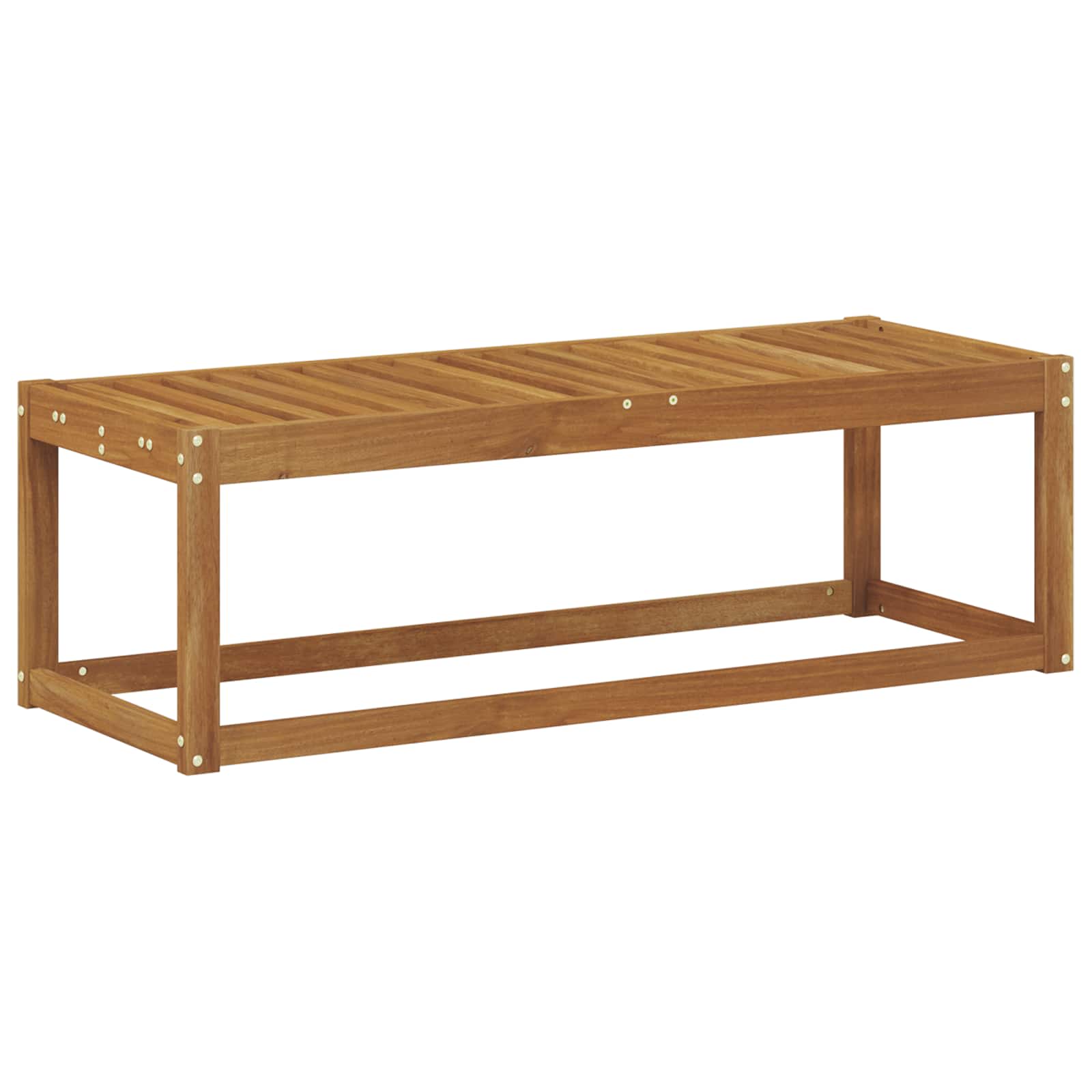 Outdoor Hocker Bank Natur 115 x 43 x 37 cm Massivholz Akazie