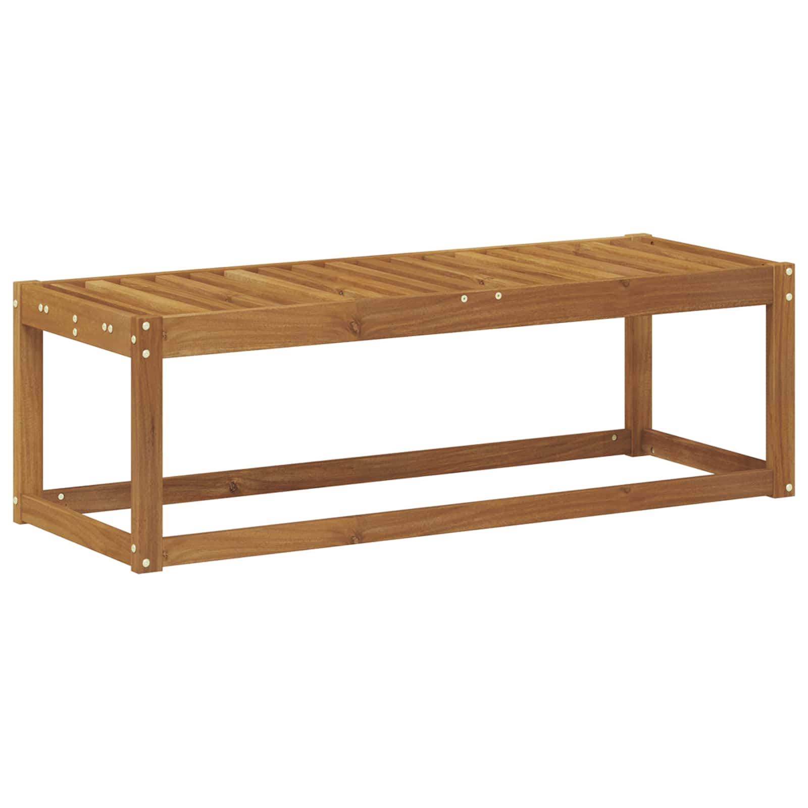 Outdoor Hocker Bank Natur 115 x 43 x 37 cm Massivholz Akazie