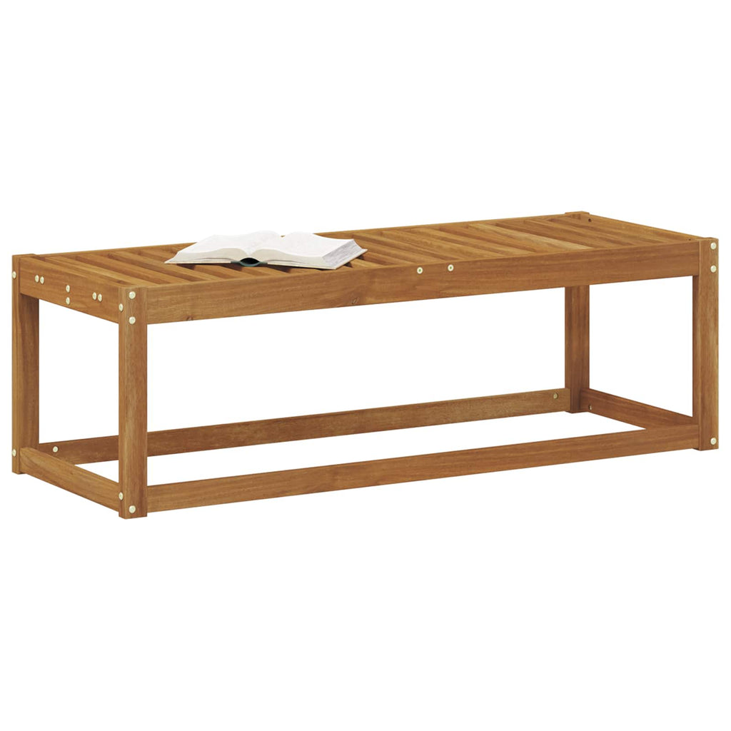 Outdoor Hocker Bank Natur 115 x 43 x 37 cm Massivholz Akazie