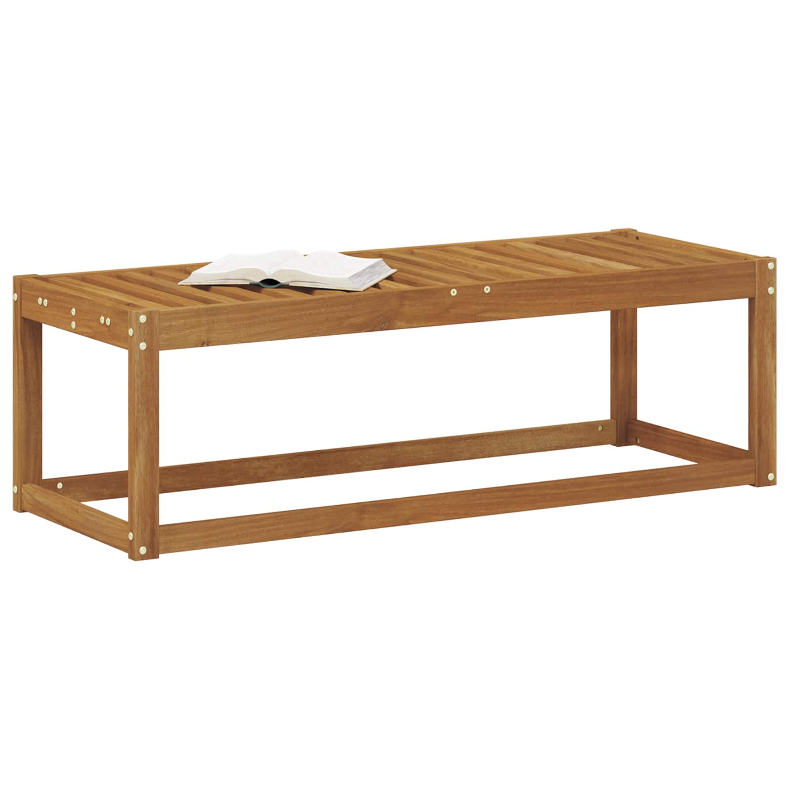Outdoor Hocker Bank Natur 115 x 43 x 37 cm Massivholz Akazie