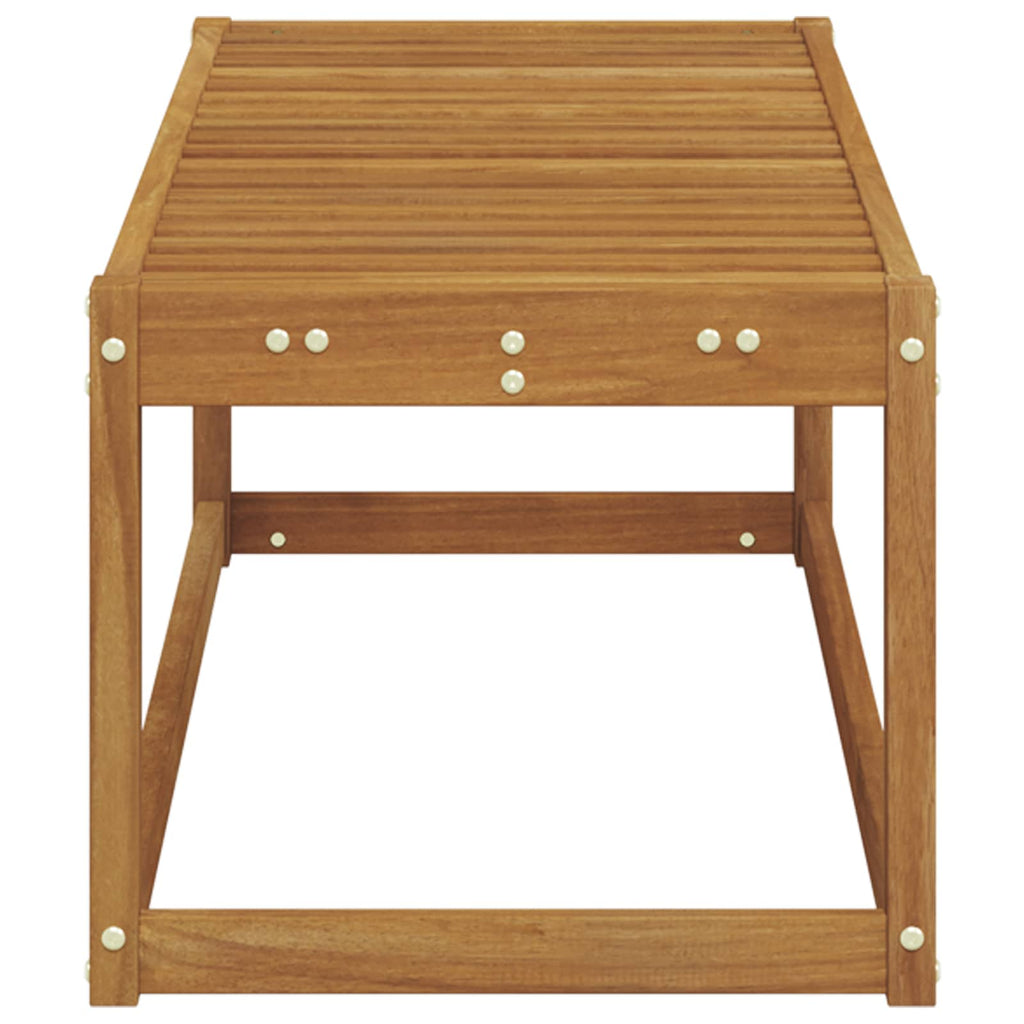 Outdoor Hocker Bank Natur 115 x 43 x 37 cm Massivholz Akazie