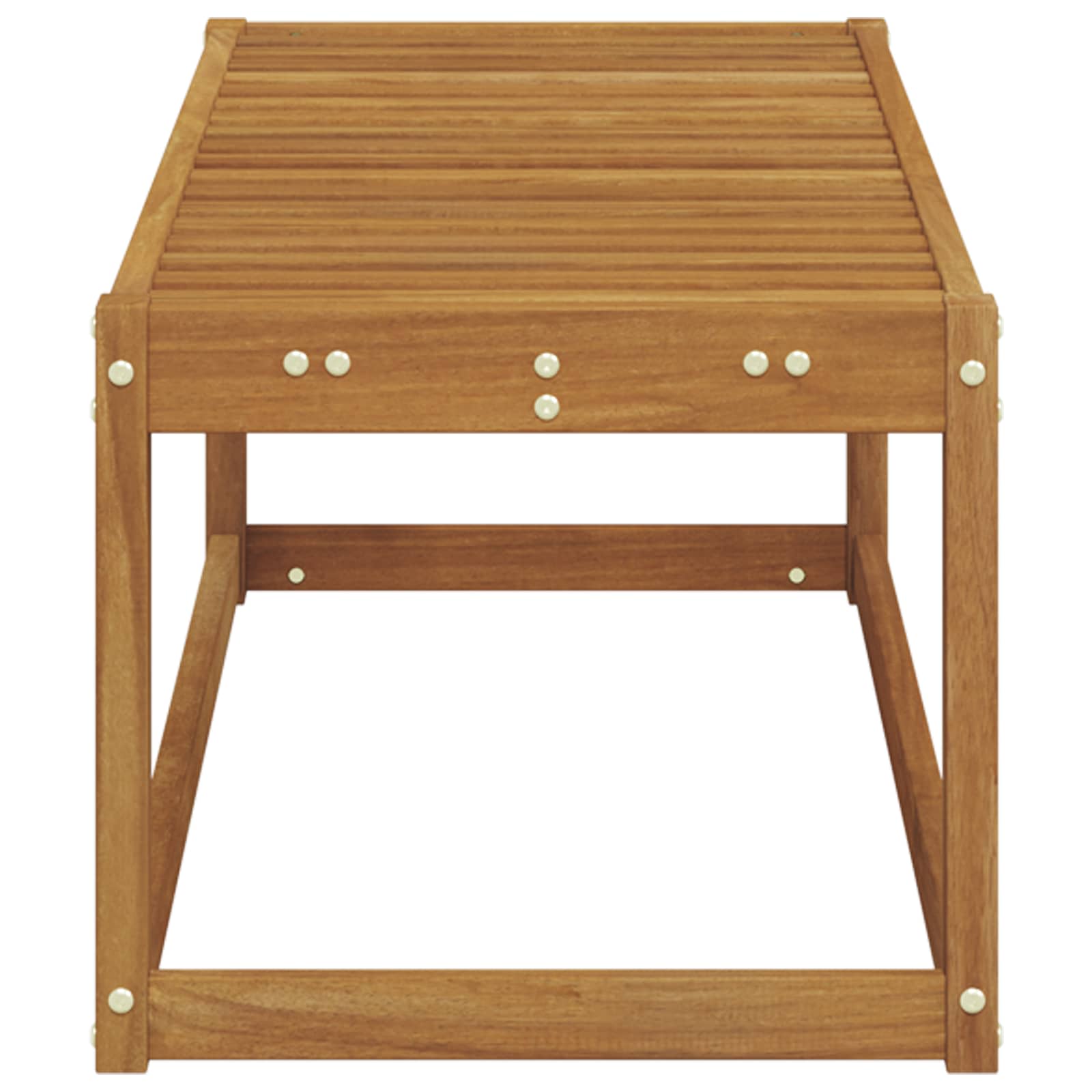 Outdoor Hocker Bank Natur 115 x 43 x 37 cm Massivholz Akazie