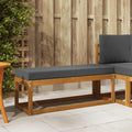 Outdoor Hockerbank Natur und Anthrazit 115 x 43 x 45 cm