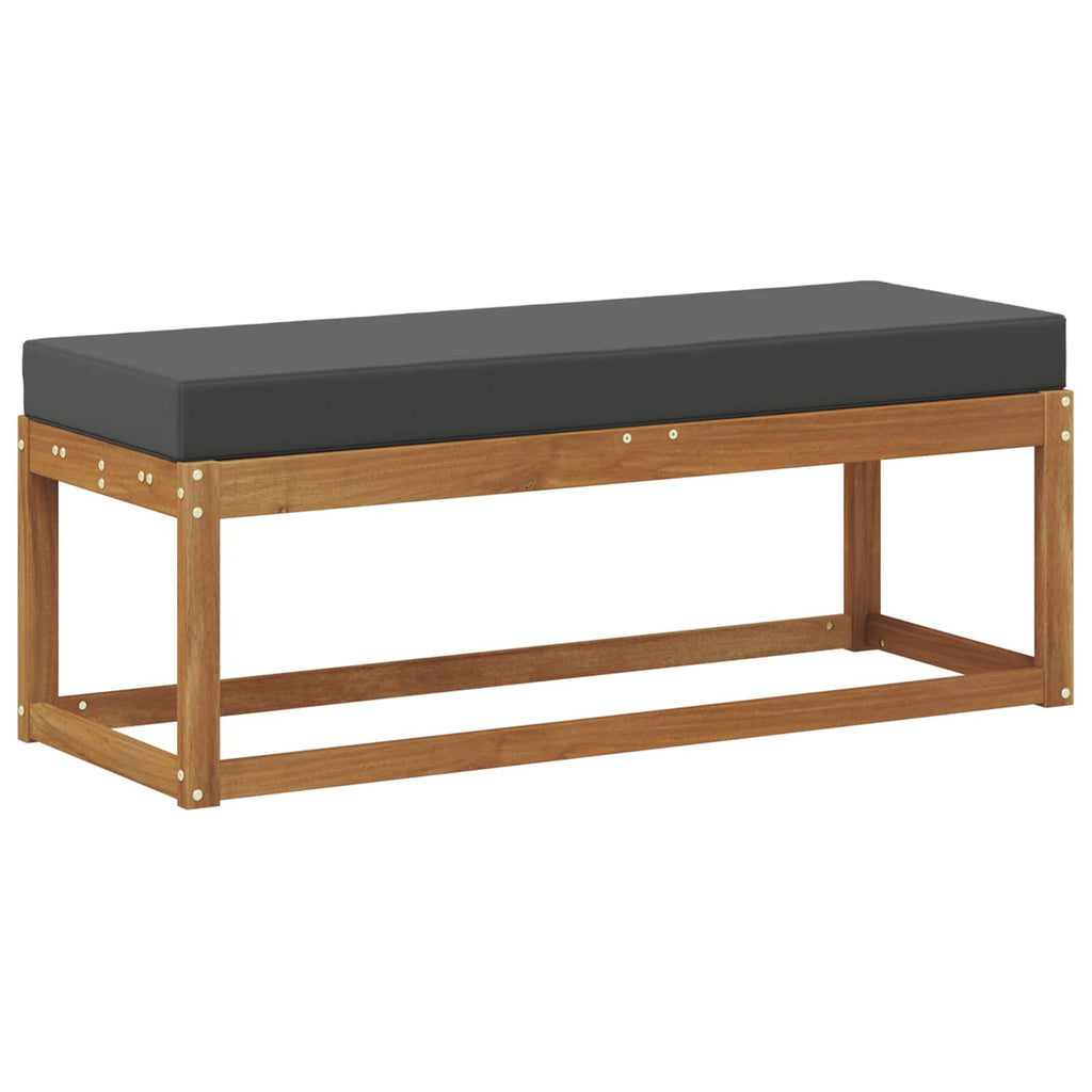 Outdoor Hockerbank Natur und Anthrazit 115 x 43 x 45 cm