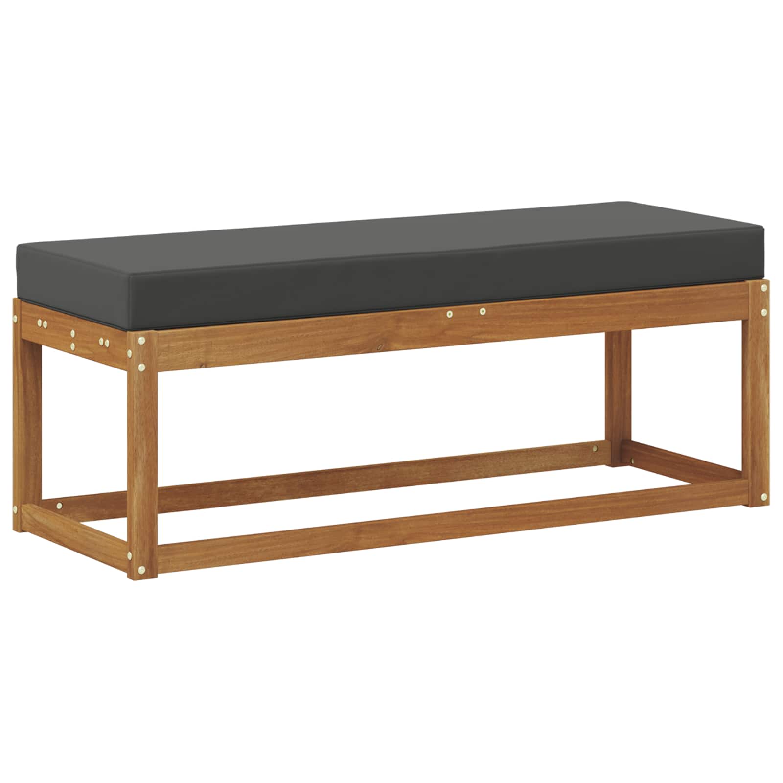 Outdoor Hockerbank Natur und Anthrazit 115 x 43 x 45 cm