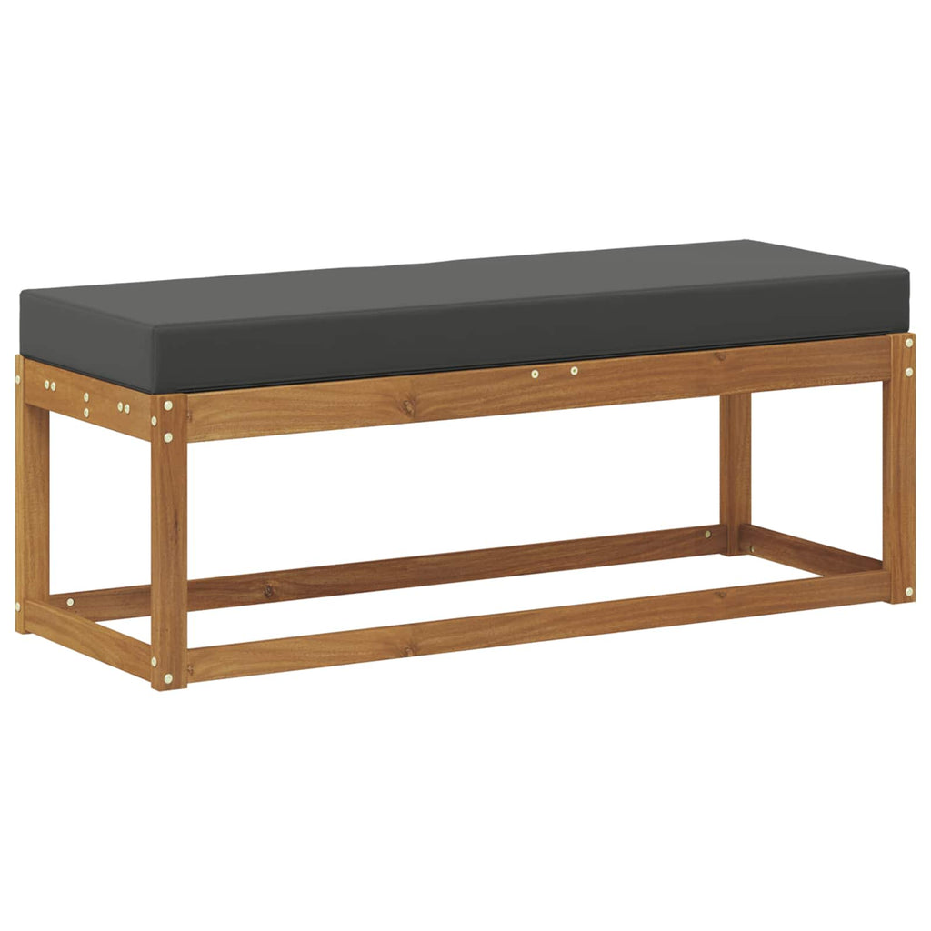 Outdoor Hockerbank Natur und Anthrazit 115 x 43 x 45 cm