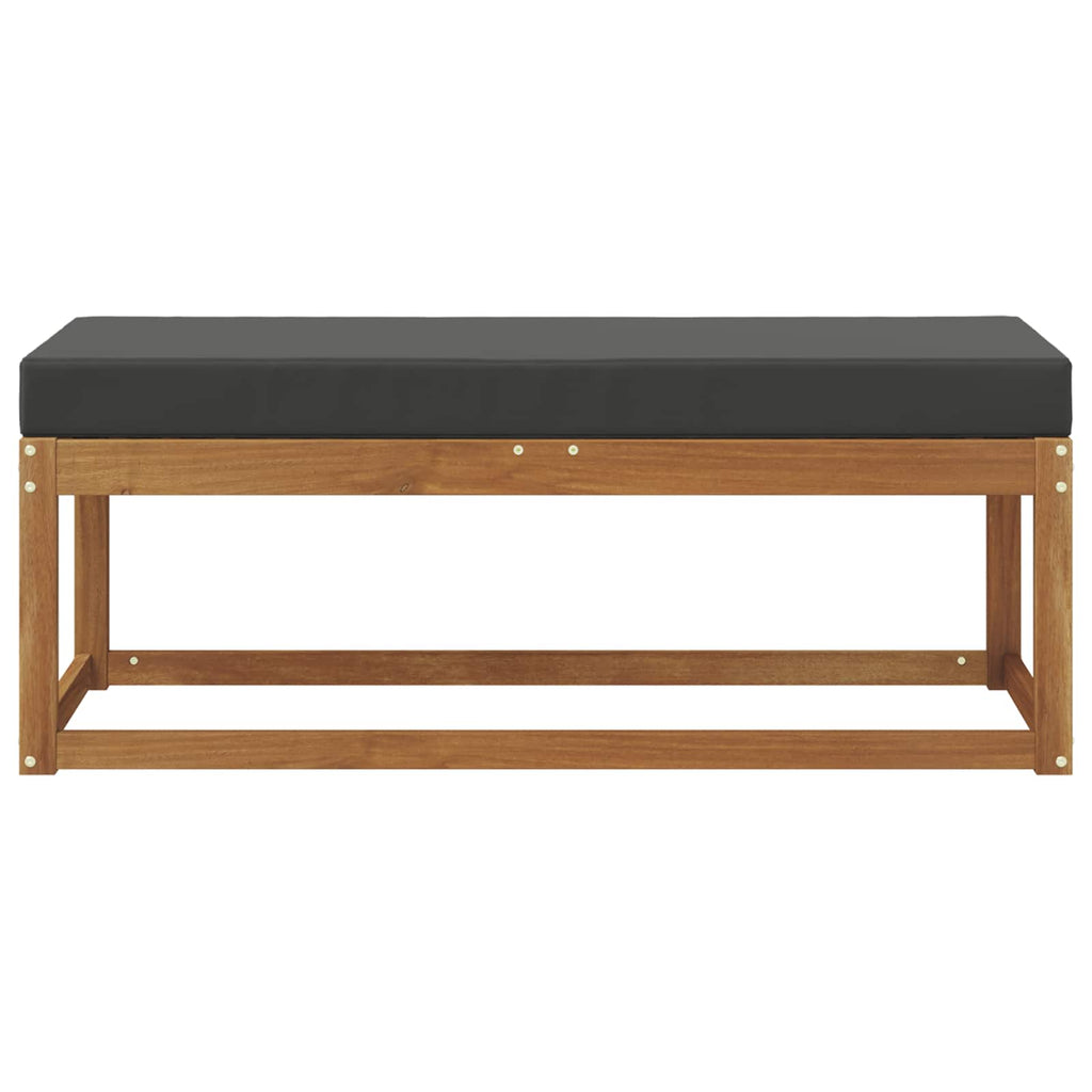 Outdoor Hockerbank Natur und Anthrazit 115 x 43 x 45 cm