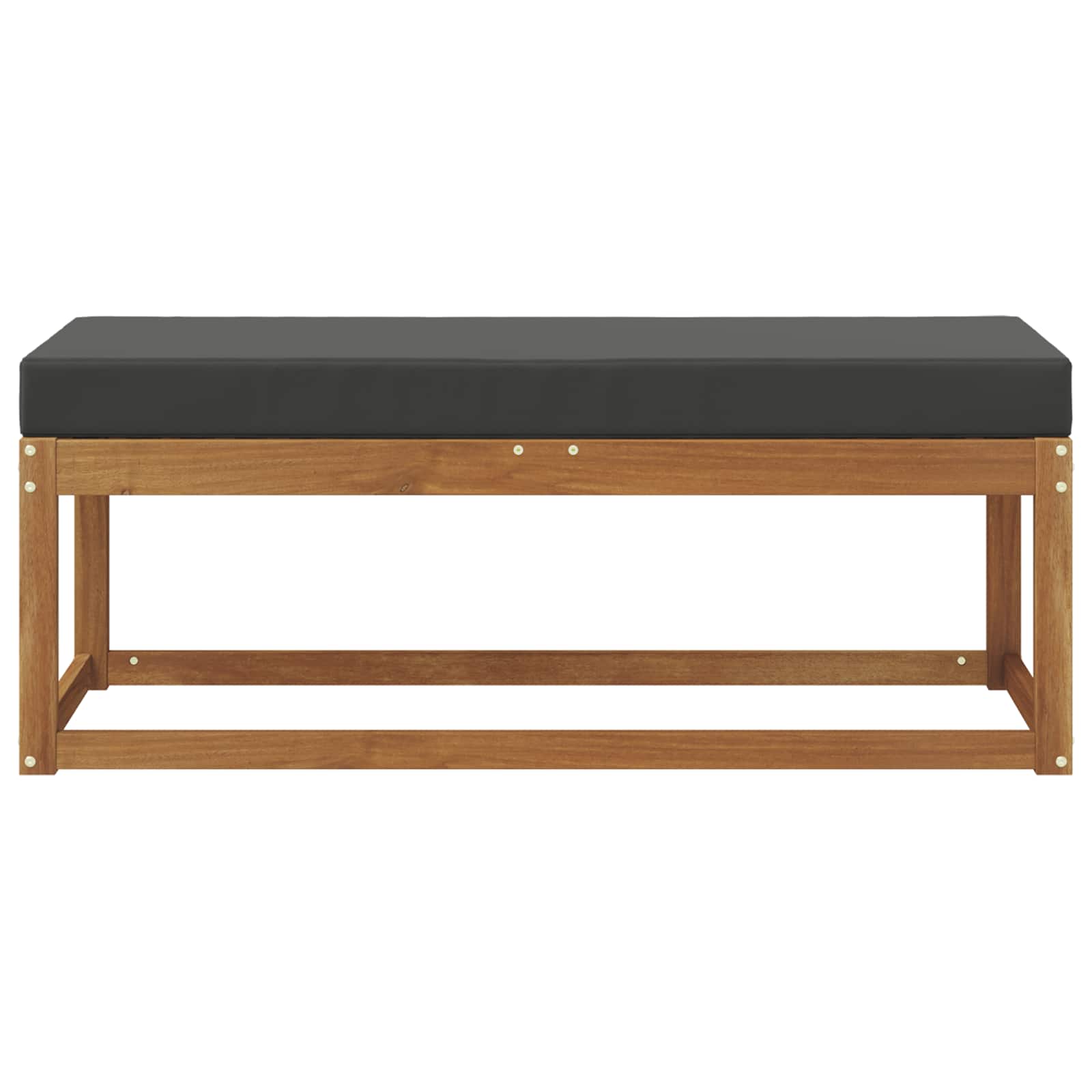 Outdoor Hockerbank Natur und Anthrazit 115 x 43 x 45 cm