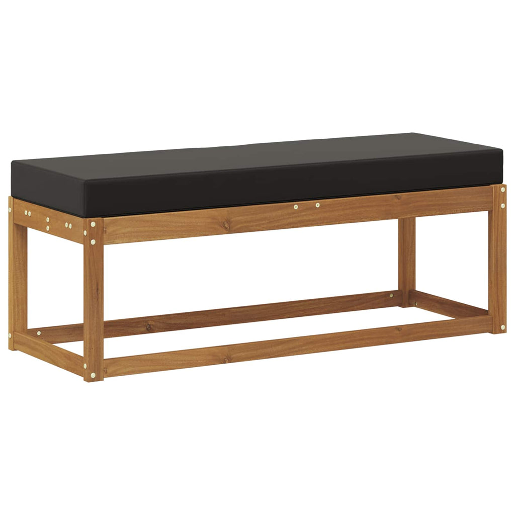 Outdoor Hocker Bank Massivholz Akazie Natur