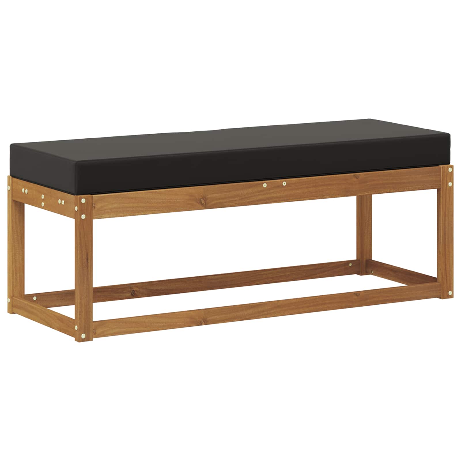 Outdoor Hocker Bank Massivholz Akazie Natur
