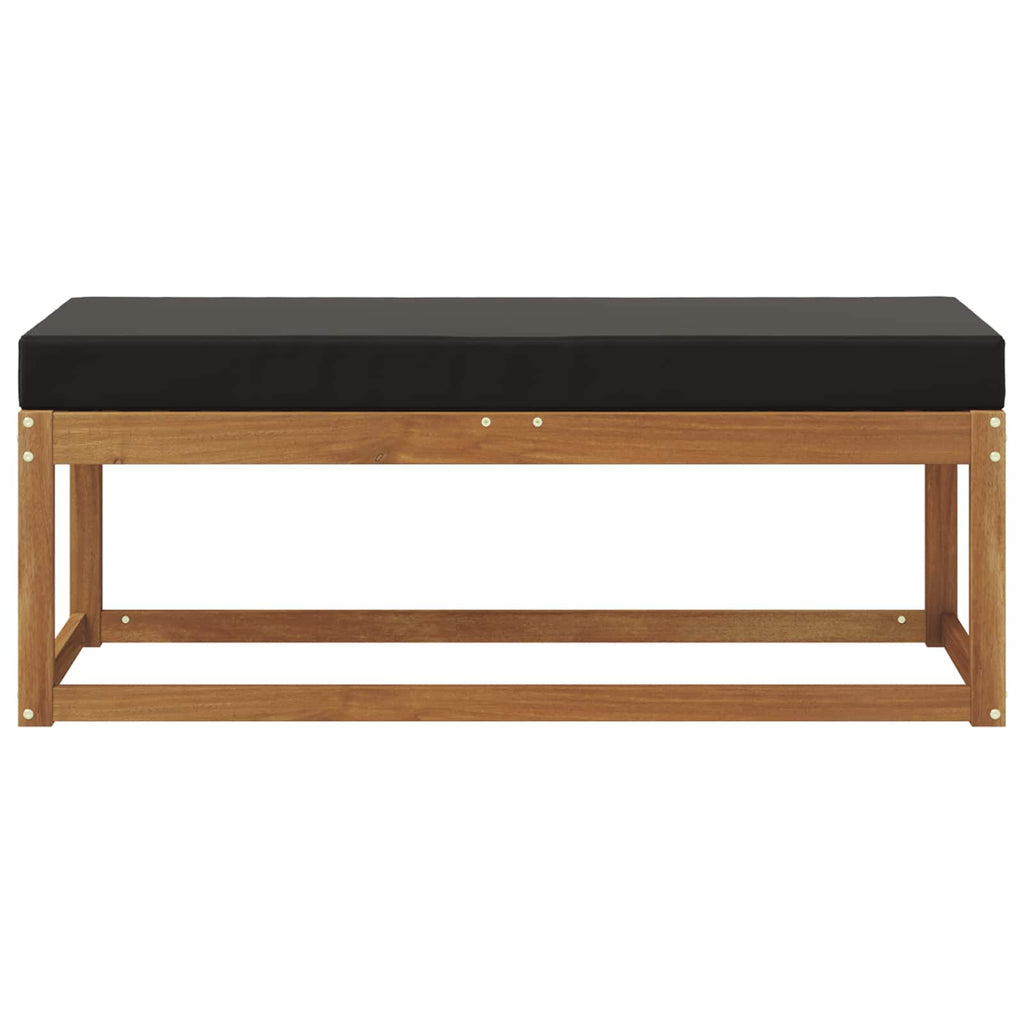 Outdoor Hocker Bank Massivholz Akazie Natur