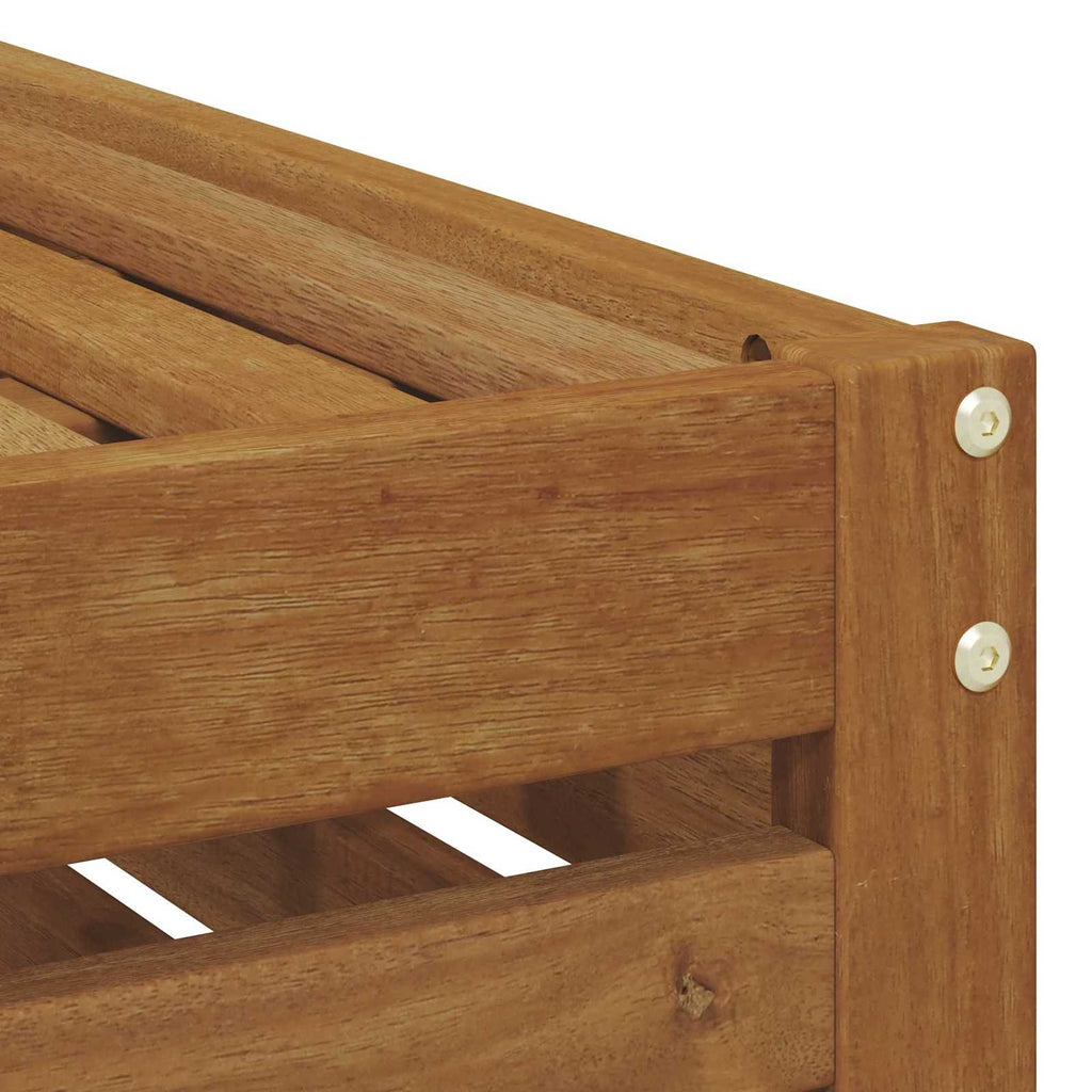Outdoor Hocker Bank Natur 43 x 43 x 37 cm Massivholz Akazie