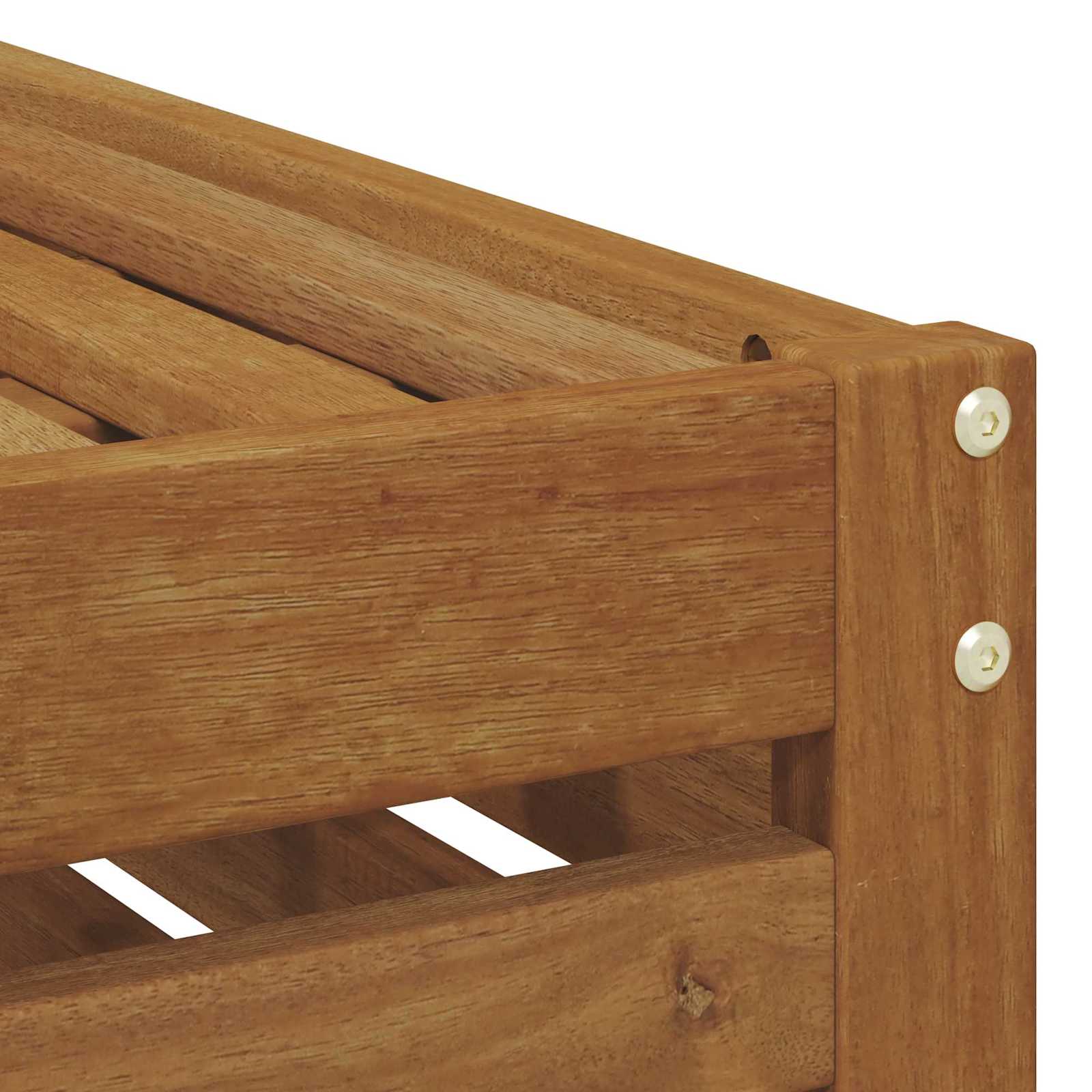 Outdoor Hocker Bank Natur 43 x 43 x 37 cm Massivholz Akazie