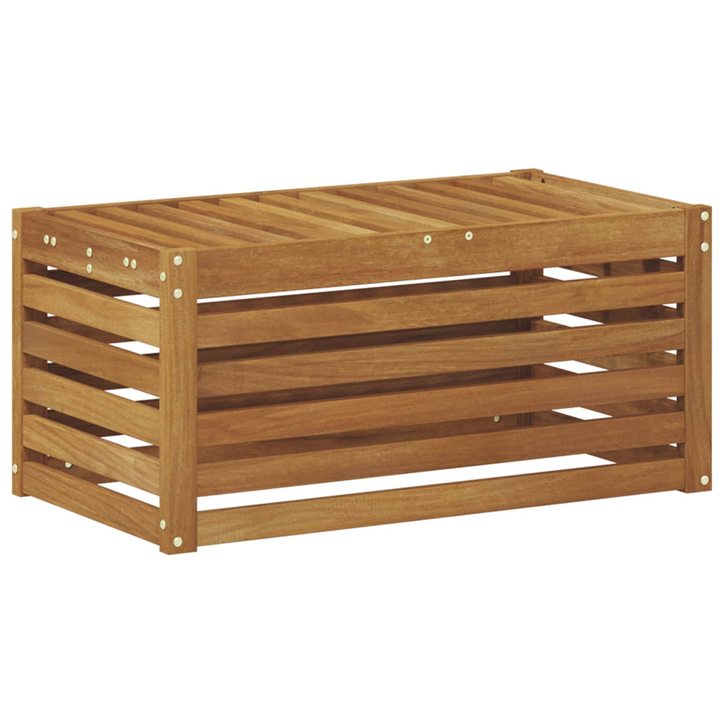 Outdoor Hocker Bank Natur 79 x 43 x 37 cm Massivholz Akazie