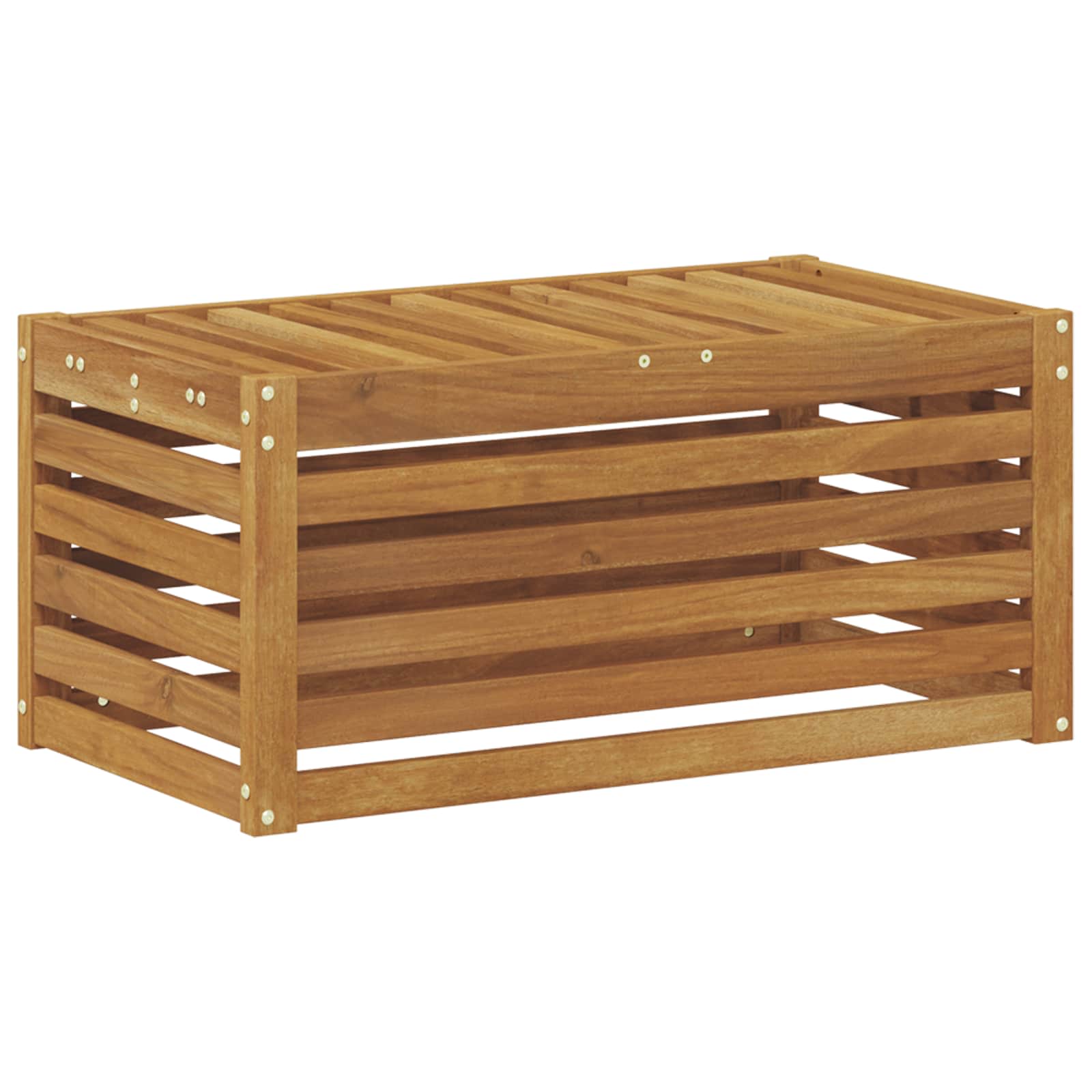 Outdoor Hocker Bank Natur 79 x 43 x 37 cm Massivholz Akazie