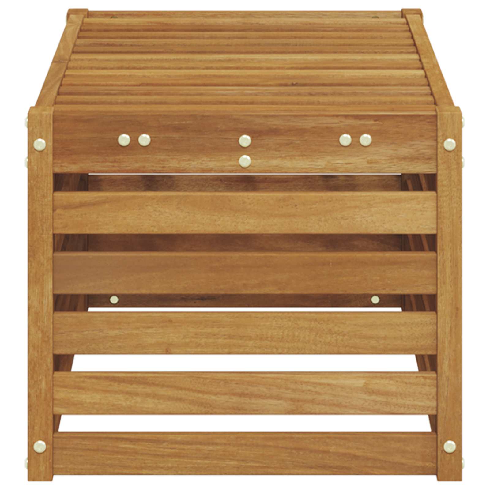 Outdoor Hocker Bank Natur 79 x 43 x 37 cm Massivholz Akazie