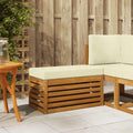 Outdoor Hocker Bank Massivholz Akazie Natur