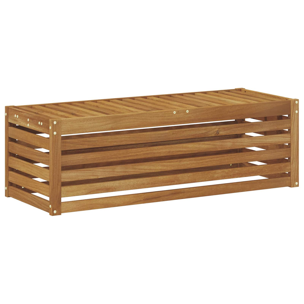 Outdoor Hocker Bank Natur 115 x 43 x 37 cm Massivholz Akazie