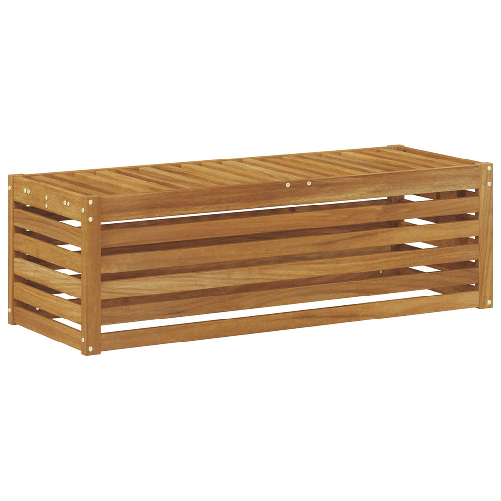 Outdoor Hocker Bank Natur 115 x 43 x 37 cm Massivholz Akazie