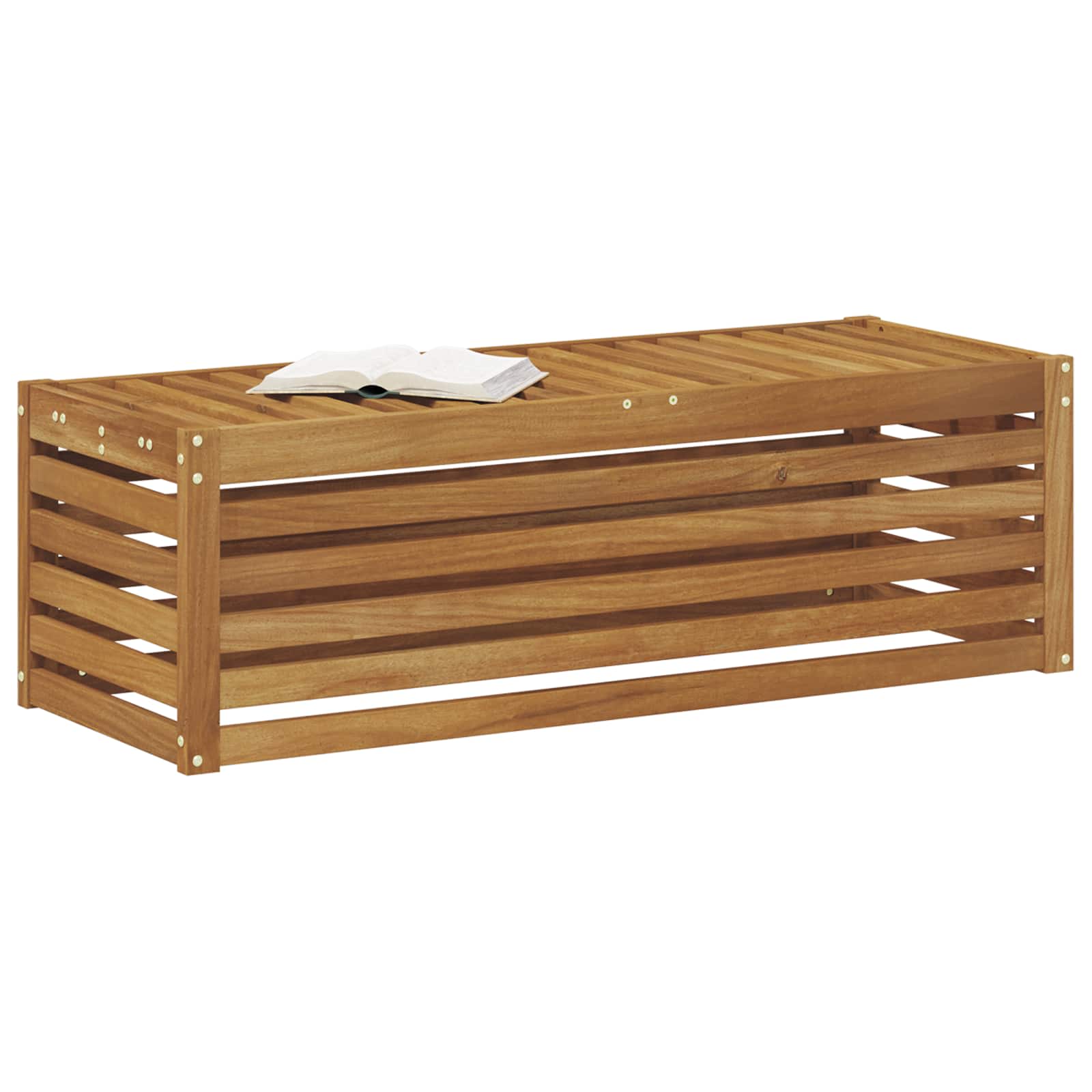 Outdoor Hocker Bank Natur 115 x 43 x 37 cm Massivholz Akazie