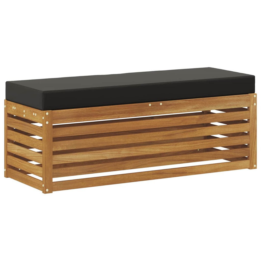 Outdoor Hocker Bank Massivholz Akazie Natur