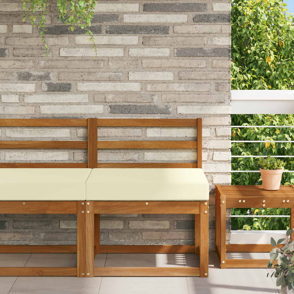 Sofakissen für draußen Creme 60 x 60 x 8 cm Polyester