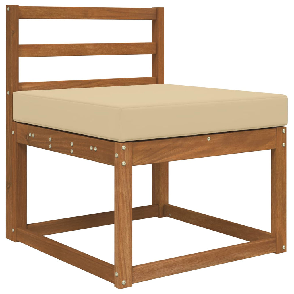 Sofakissen für draußen Beige 60 x 60 x 8 cm Polyester
