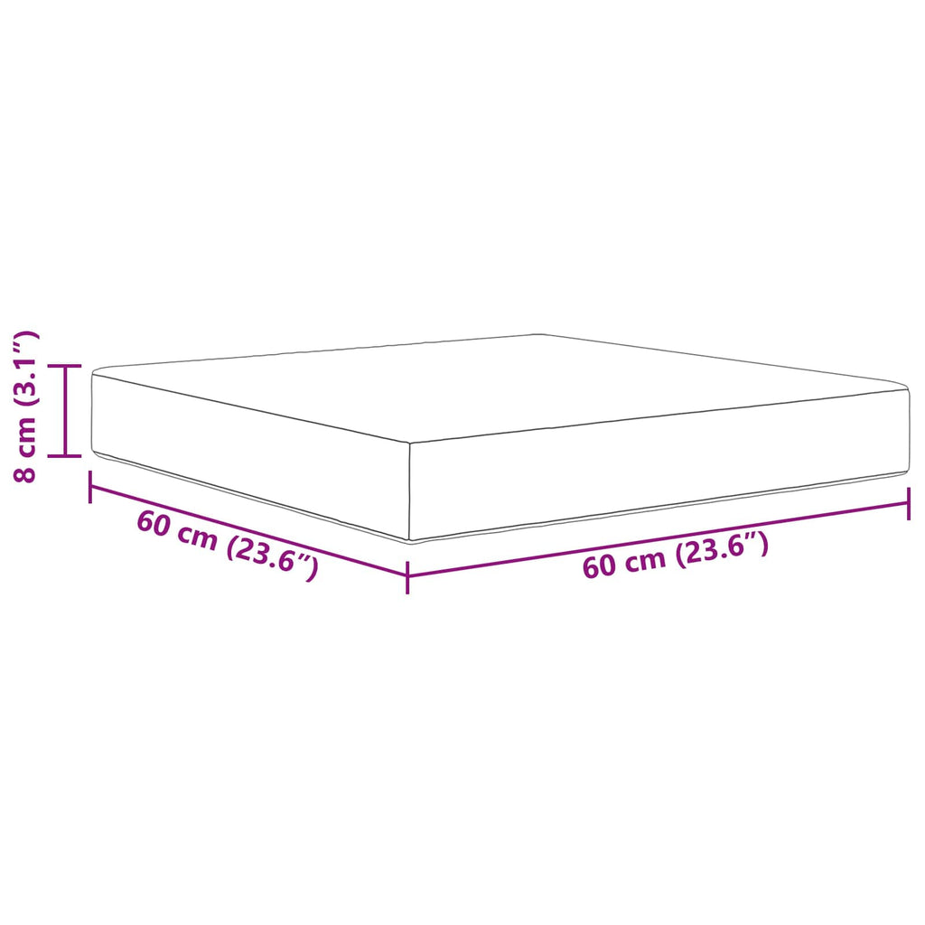 Sofakissen für draußen Grün 60 x 60 x 8 cm Polyester