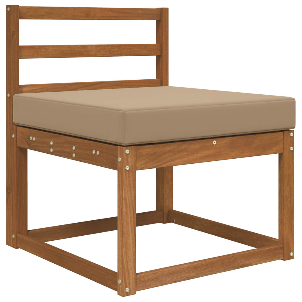 Sofakissen für draußen Taupe 60 x 60 x 8 cm Polyester