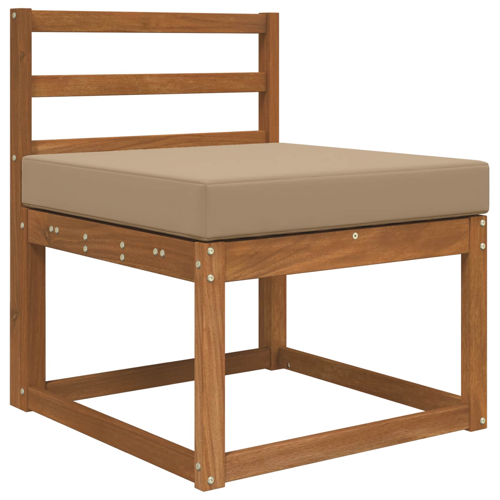 Sofakissen für draußen Taupe 60 x 60 x 8 cm Polyester